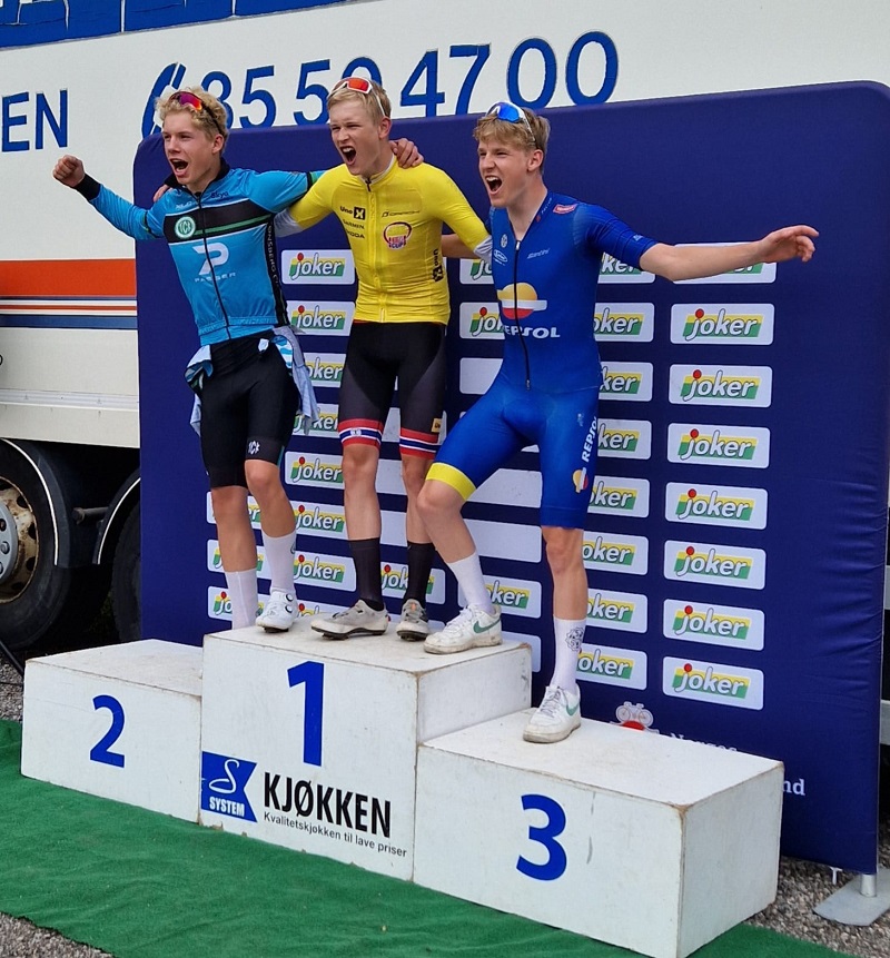 Sammenlagt i NC Landevei - 1) Henrik 2) Andreas 3) Vetle