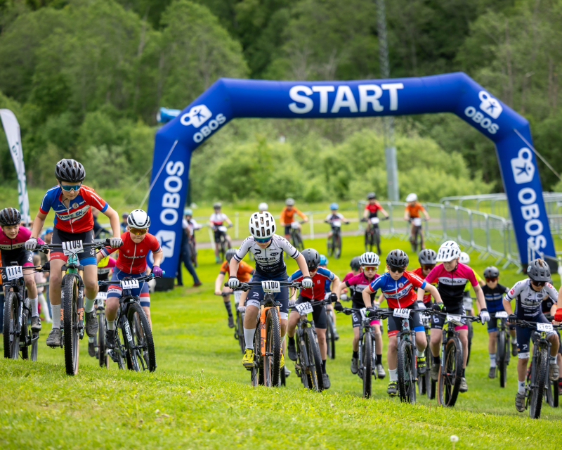 Norgescup- og UCI-ritt i terrenget er en sykkelfest også for de yngste. Foto: Stian Vestli