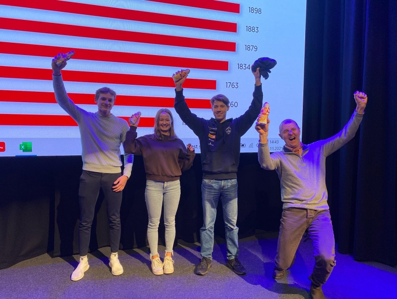 Vinnerlaget fra teambuildingkonkurransen!